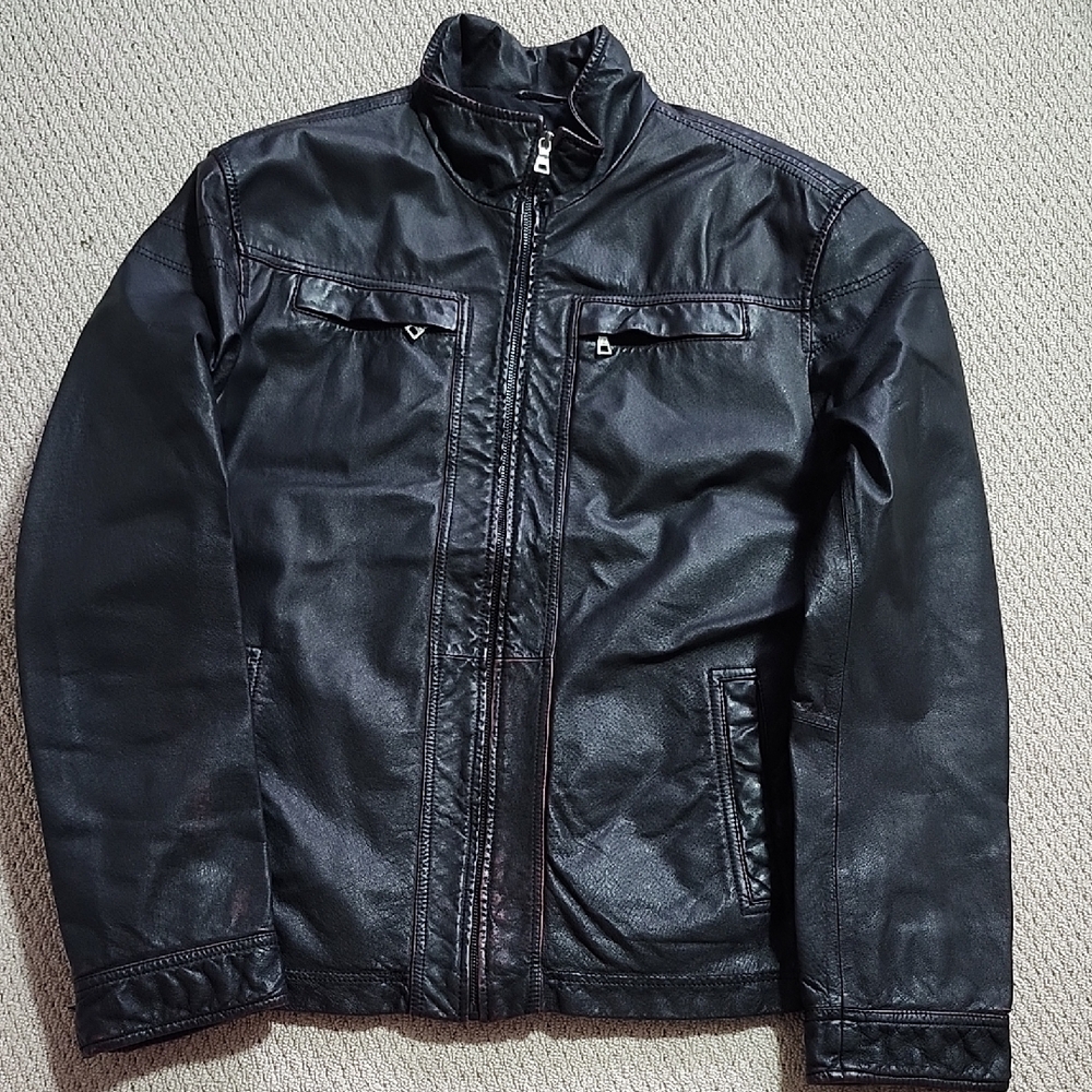 Men's Black Leather Jacket